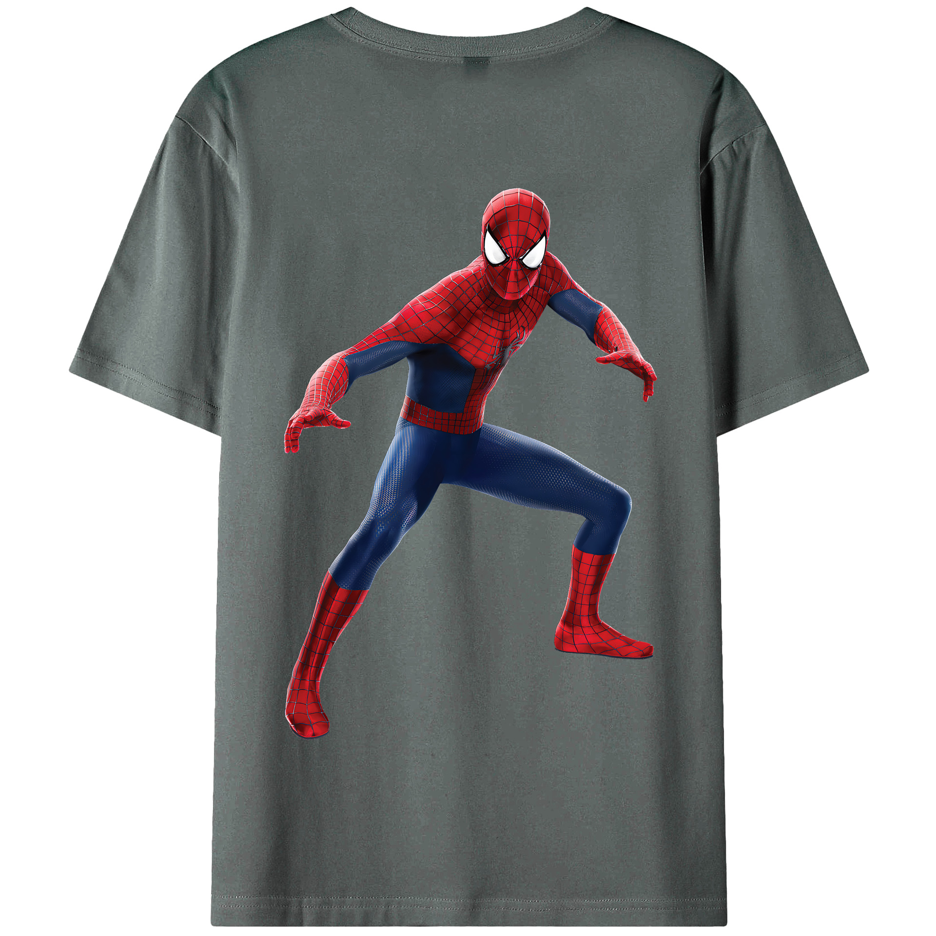 （画像用） Spider Man スパイダーマン 綿100％半袖Tシャツ（背面プリント）